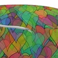 thumbnail image 3 of Colorful Pouf Cover with Zipper, Psychedelic Inspired Heart Youth Valentines Romance Love Doodle Happiness, Soft Decorative Fabric Unstuffed Case, 30" W X 17.3" L, Multicolor, by Ambesonne, 3 of 5