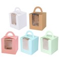 thumbnail image 3 of 20PCS Treat Box Creative Paper Bakery Box Cupcake Box with Window for Wedding Birthday Party, 3 of 6