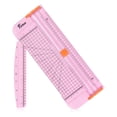 thumbnail image 1 of Cortador de papel Firbon A4 de titanio recto con regla lateral, color rosa, 1 of 6