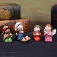 thumbnail image 4 of Cateissary Belén de resina de primera calidad, decoraciones navideñas, regalo con luz LED, juego completo de estatuas de escena Decoración del hogar Multicolor, 4 of 6
