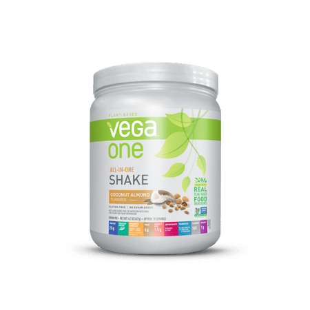 VEGA, ONE, ALL-IN-ONE NUTRITIONAL SHAKE DRINK MIX, COCONUT, ALMOND