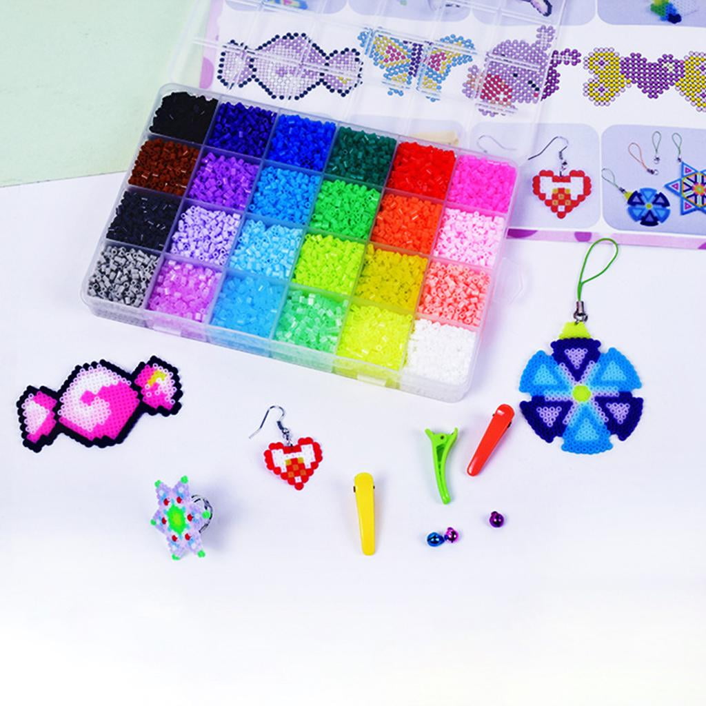 Yunhgft Fuse Beads Kit Perler Beads Fusion W/ Patterns Activity Toy Iron Beads for Crafts Kids