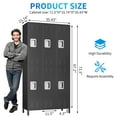 thumbnail image 2 of 6 Doors 72" Metal Lockers for Employees with Lock, Metal Storage Cabinet with Hooks and Shelves for School Garage Office Gym Home, 2 of 7