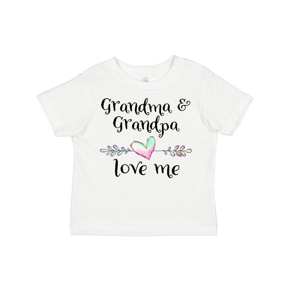 Inktastic Grandma and Grandpa Love Me Heart Grandchild Boys or Girls Toddler T-Shirt