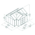 thumbnail image 5 of Palram - Canopia Triomphe Chalet - 12' x 15' - Walk-In Hobby Greenhouse - Black - with 2 Roof Vents, 5 of 11