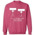 thumbnail image 2 of OXI Crewneck Sweatshirt - It's All Fun And Games, Basic Casual Sweatshirts for Men's and Women Fleece Sweatshirt Long Sleeve - Safety Pink 3X-Large, 2 of 2