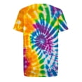 thumbnail image 3 of Ceisia Men's Tie Dye Print Short Sleeve Crew Neck Pullover Casual Fashion Top Multicolor XXL Gifts for Father, 3 of 5