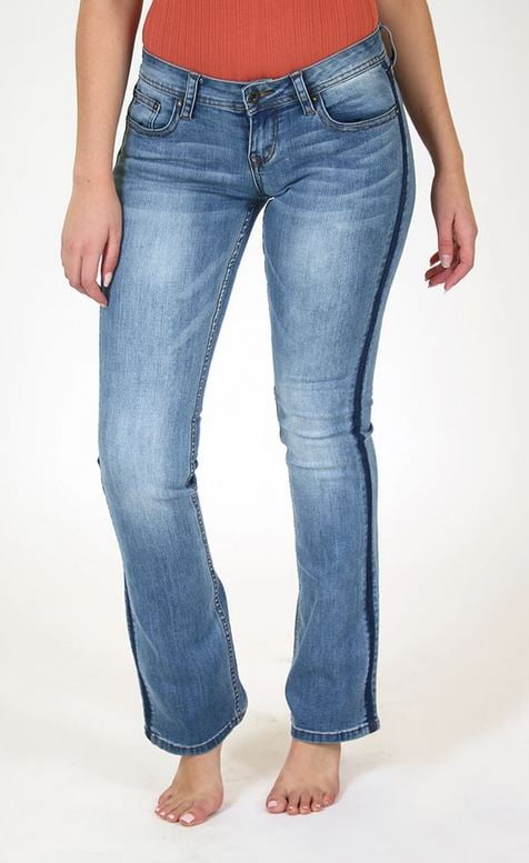 Grace in LA Jeans Women's Side Stripe Easy Fit Bootcut Stretch Jeans ...