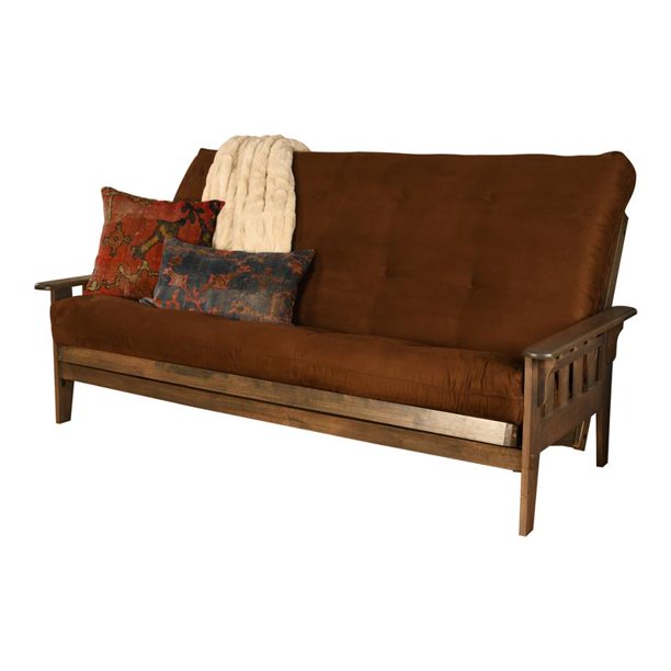 Kodiak Furniture Tucson Queen Futon with Fabric Mattress in Brown