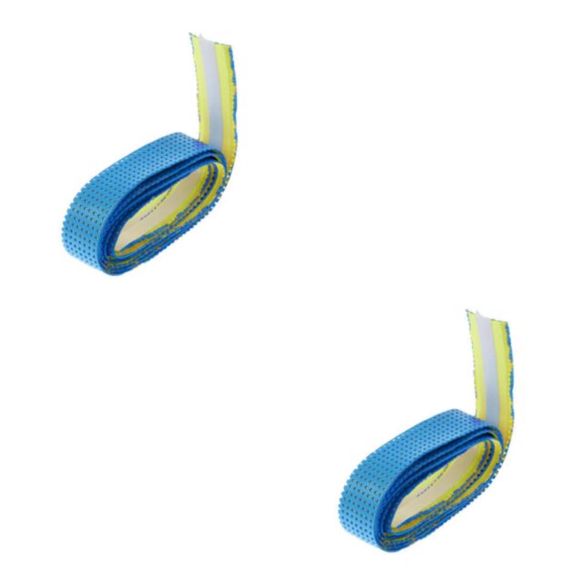 Transemion Anti Slip Racket Roll Tennis Handle Grip Wrap Tape Blue 110x2.5x0.2CM 2Set