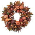thumbnail image 3 of Nearly Natural 28" Harvest Wreath, Artificial Flowers, Orange, 3 of 6