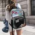 thumbnail image 6 of Ttyddzy Clear Backpack Heavy Duty PVC Transparent Backpack for College Workplace, Blue Transport Print, 6 of 8
