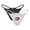 Black+Gray, variant on Women's Cotton G-String Thongs Panties with Lip Pattern Sticker 2 Pcs