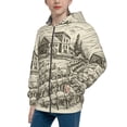 thumbnail image 2 of Pofeuu Vineyard Landscape Print Teenage Zipper Hoodie Sweatshirts Hooded Casual Jackets With Pocket For Boys Girls-Medium, 2 of 6