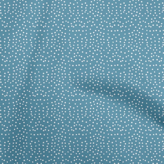 oneOone Rayon Medium Blue Fabric Dot Craft Projects Decor Fabric Printed By The Yard 56 Inch Wide