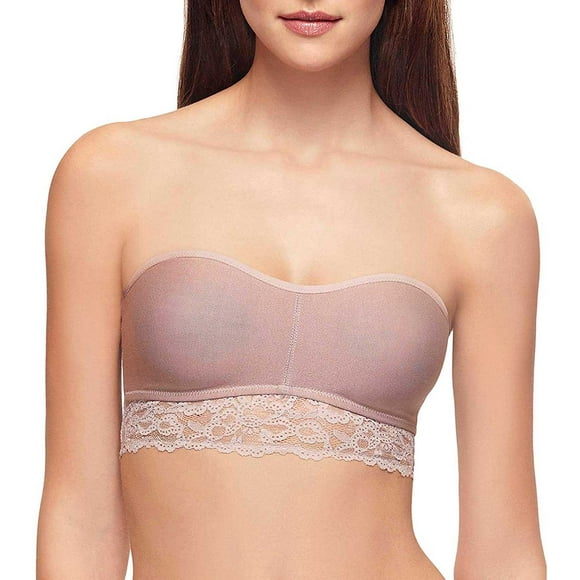 B.tempt’d Women's Charming Sheer Lace Bandeau Bras, Antler, Small
