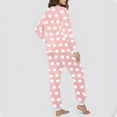thumbnail image 6 of Fengactive Women's Floral Printed Fuzzy Pajama Set Long Sleeve Top & Pants with Pockets 2 Piece Plush Fleece Lounge Sleepwear, 6 of 6