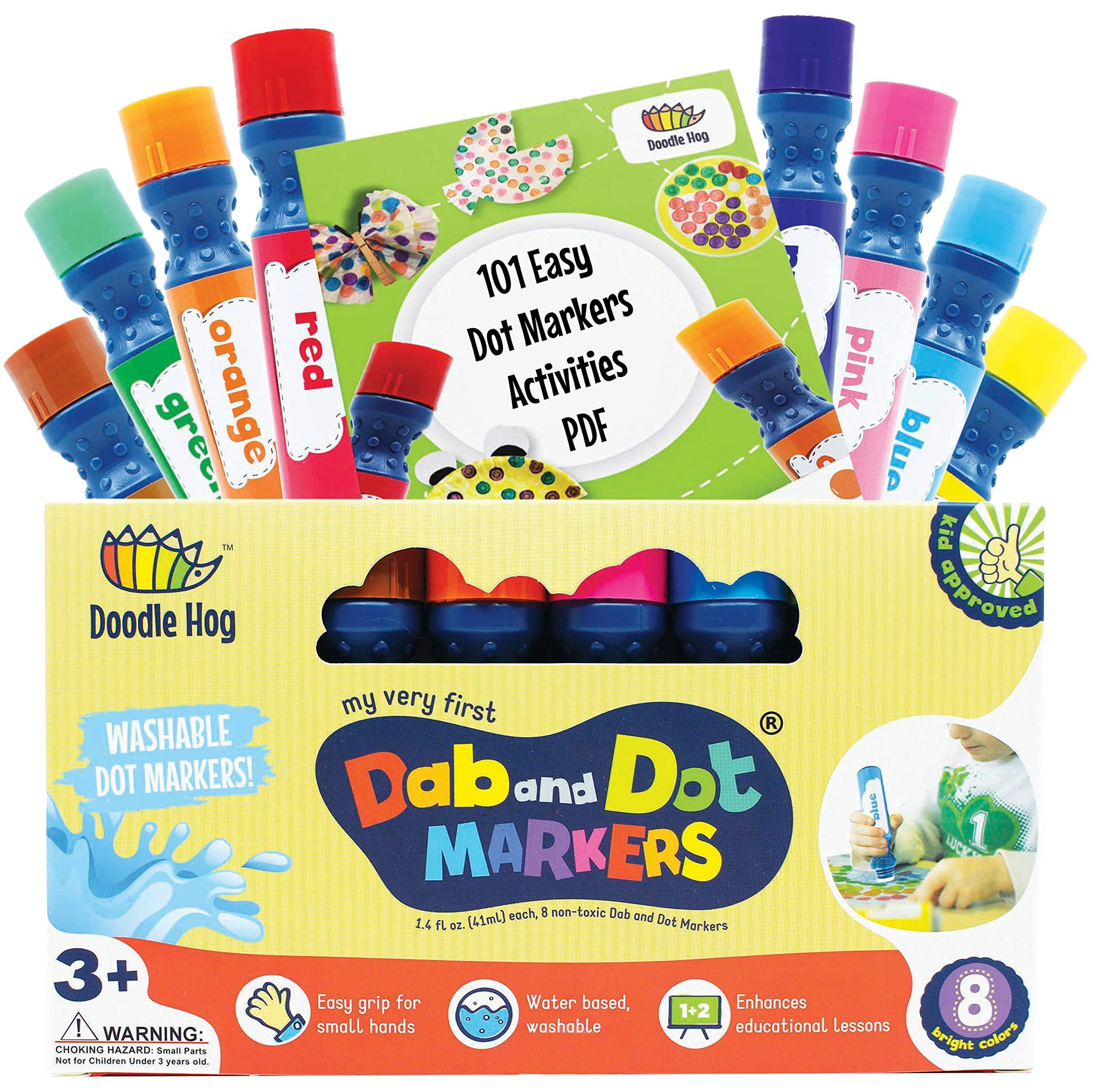  DOODLE HOG Washable Dot Markers for Toddlers Kids