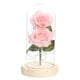 thumbnail image 2 of Xihbxyly Rosa Romántica de Cristal, Fabricada En Vidrio de Borosilicato de Alta Calidad, Base Estable de Madera de Pino, Luz Led Decorativa, Regalo para Bodas o Fiestas, Tamaño 11 X 21,5 Cm, Elegante, 2 of 3