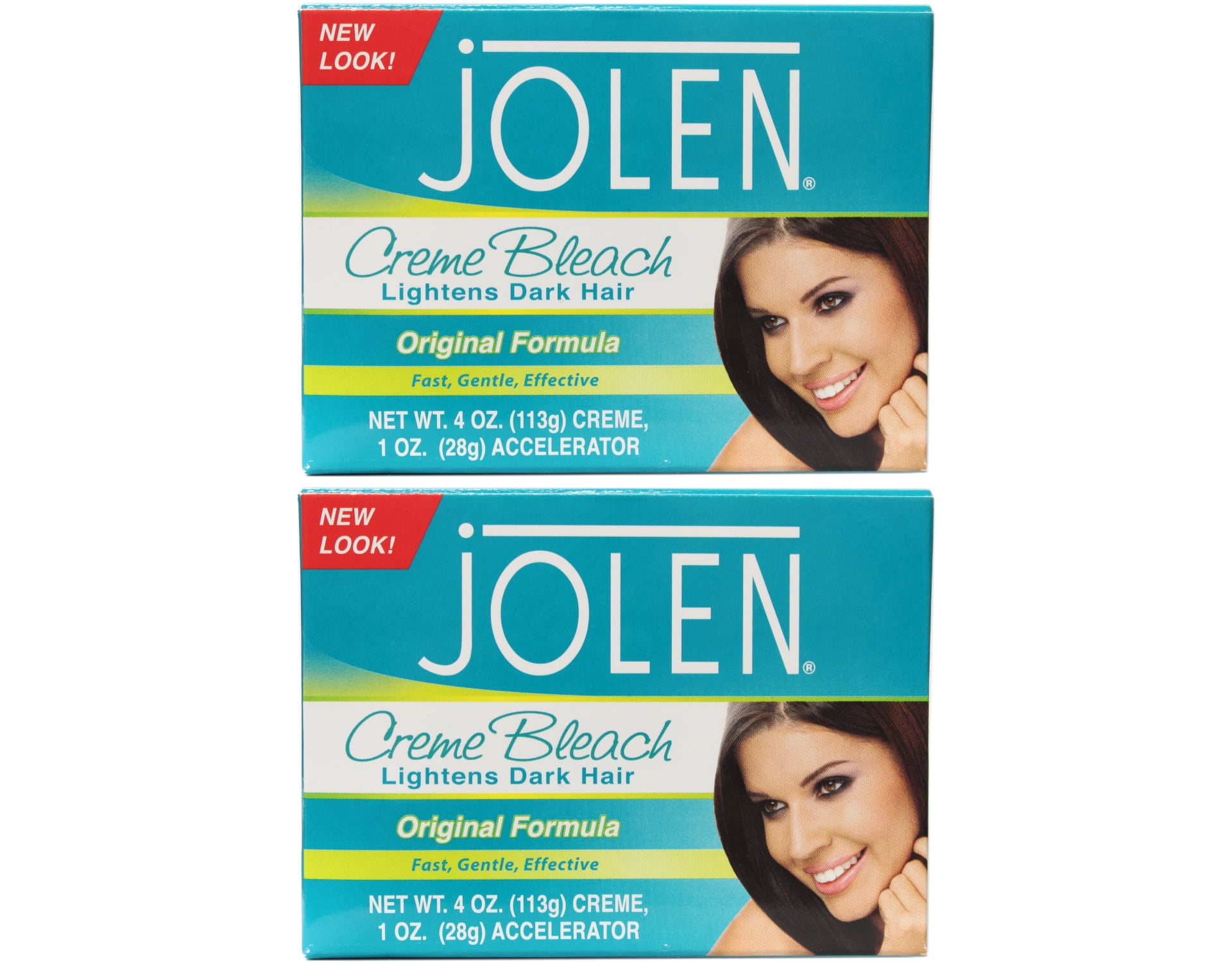 Jolen Creme Bleach Lightens Dark Hair Original Formula Kit, 2 Pack -  