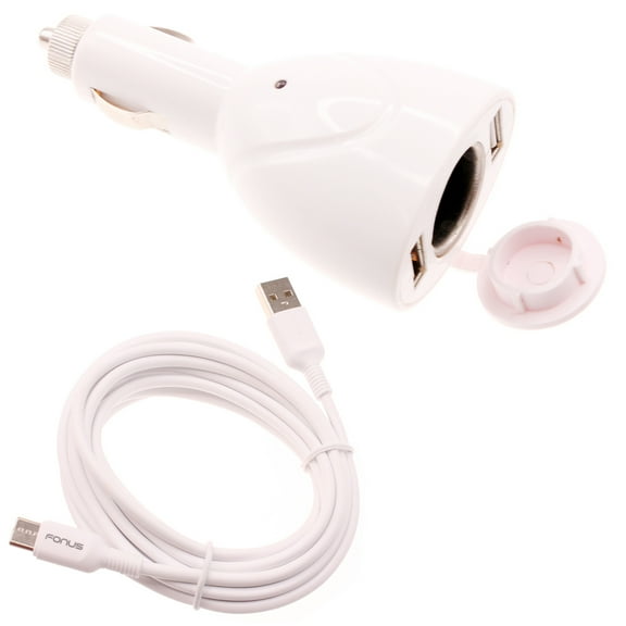 6ft Type-C Cable 2-Port USB Charger for Nokia G400 5G Phone - Power Cord DC Socket Splitter USB-C Wire Adapter P3X Compatible With Nokia G400 5G Model