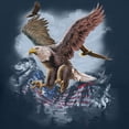 thumbnail image 2 of Teelocity Men's American Flag and Eagles Mountain Scene Navy Relaxed Fit Short Sleeve Graphic T-Shirt, 2 of 3