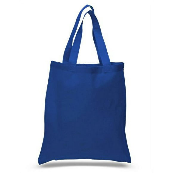 Durable 100% Cotton Tote Bag Reusable Shopping Swag Art Craft Blank Tote Bag (Royal)