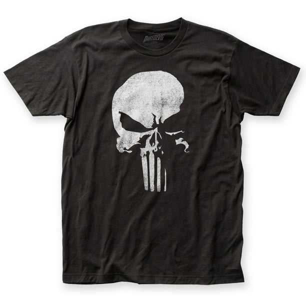 Tee-shirt en Jersey Ajusté pour Adulte Daredevil Punisher Logo