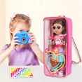 thumbnail image 3 of K.T. Fancy  18" Girl Doll Carrier Backpack Rainbow Heart Style Playset - 9 Piece Accessory Collection with Bag , Gifts for 3-10 Years Old, 3 of 6