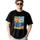 thumbnail image 2 of Camisetas de manga corta con diseño abstracto de sol y océano para hombre, camisetas de cuello redondo, 2 of 8