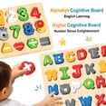 thumbnail image 4 of Rirool Wooden Alphabet Puzzle Board Game for Kids, Montessori Color Matching Learning Toy, Early Education Fine Motor Skills Activity, Preschool Classroom Gift for Boys Girls Ages 3+, 4 of 8