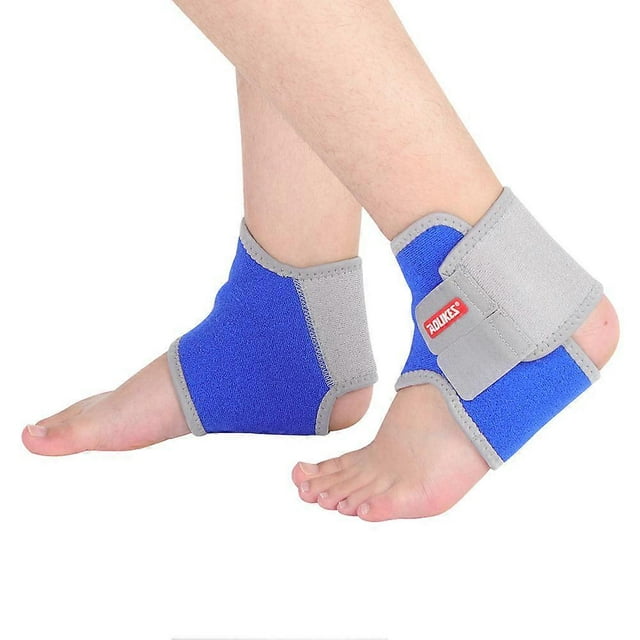 Orthèse de Cheville TOPINCN Supports de Cheville Sangles Manchons de Compression pour Enfants Bleu P