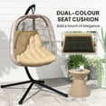 thumbnail image 4 of Outsunny Outdoor Swing Cushion, Tufted Patio Cushion Replacement, Beige, 4 of 10