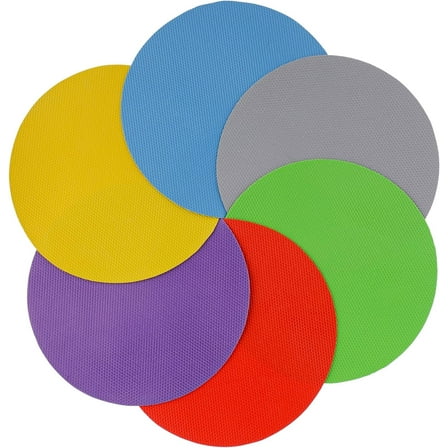 6PCS Rubber Jar Opener Gripper, 4.9 Inch Round Bottle Opener Gripper Pad for Weak Hands, Jar Lid Openers for Seniors with Arthritis, Kitchen Bottle Opening Coasters Tool