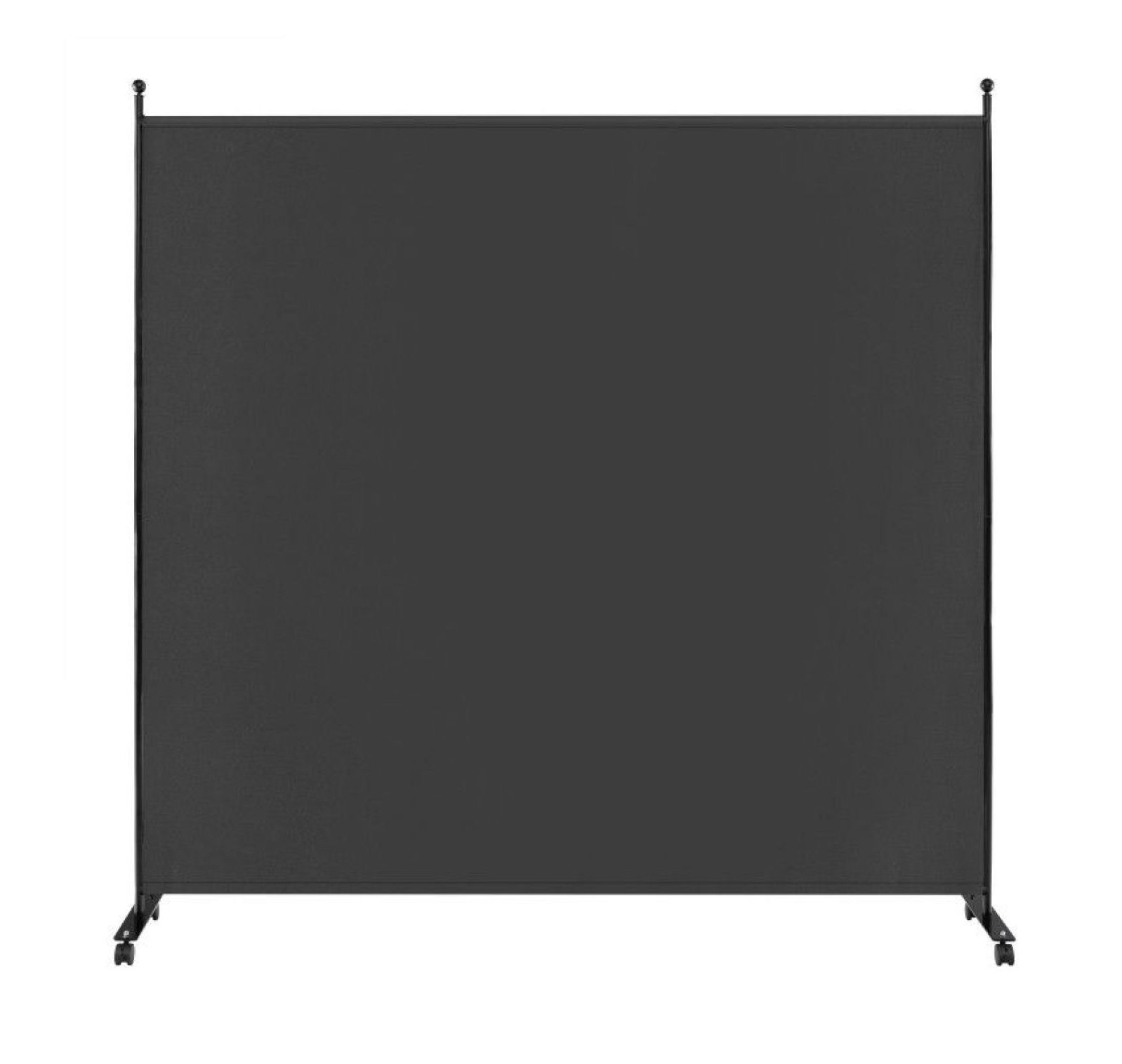 Yunken 6 Ft Single Panel Mobile Room Divider on Wheels, Freestanding Privacy Screen for Bedroom & Living Area