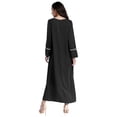 thumbnail image 6 of Lejafay Womens Long Sleeve Kaftan Abayas Muslim Robe Round Neck Abaya Casual Maxi Dress with Pockets Black XXL, 6 of 7