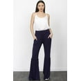 thumbnail image 6 of Eloges Women's Solid Ruffle Trim Bell Bottom Drawstring Pants, 6 of 7