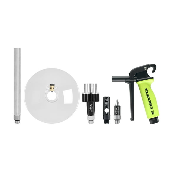 Flexzilla X3, Ergonomic ZillaGreen Blow Gun Kit 6-Piece Air Blow Gun 1/4 in Air Inlet Size MNPT