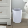 thumbnail image 3 of Bath Bliss 4 Pack 2.6 gal Hammered Textured Plastic Bathroom Trash Can, White, 3 of 6