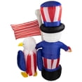thumbnail image 6 of Northlight Inflatable Lighted Uncle Sam with American Flag and Eagle Outdoor Decor - 6', 6 of 6