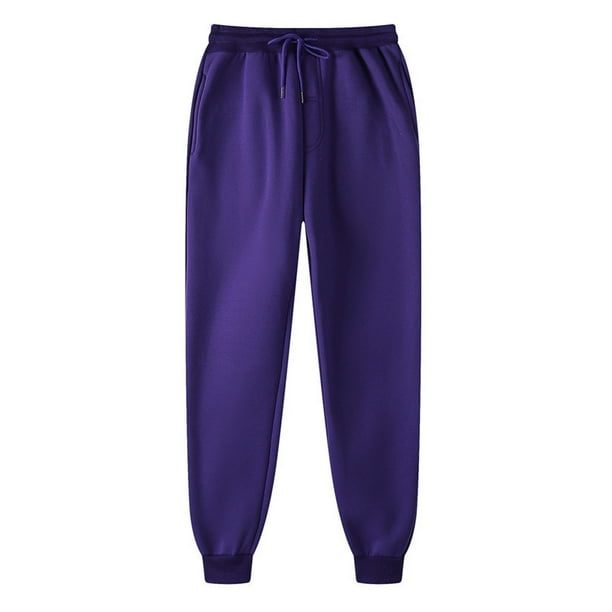 Sweatpants for Women Fleece Thermal Solid Color Elastic Waist Pencil Pants  Baggy Lounge Trousers Jogger Pants 
