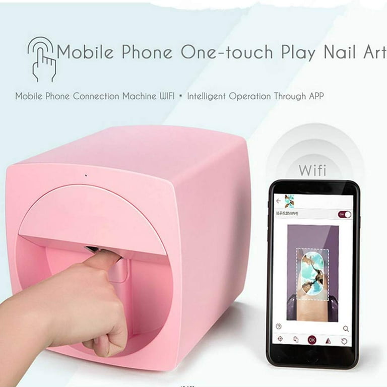 3D Mobile Nail Mini Printer Pattern Digital Nail Art Printer Machine  Portable Mobile Nail Art Printing Machine for Home Or Nail Salon DIY Smart