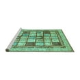 thumbnail image 2 of Ahgly Company Machine Washable Indoor Rectangle Abstract Turquoise Blue Contemporary Area Rugs, 2' x 3', 2 of 4