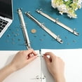 thumbnail image 3 of 4pcs Iron Notebook 3-Ring Loose Leaf Book Binder Hinged Clamp O Rings Binding Spines Combs for Organizers Planners 278x20~24.5x23.5mm Hole: 5x4mm Inner Diameter: 20mm, 3 of 9