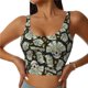 thumbnail image 1 of Balery Skull with Dollar Sujetadores deportivos con espalda cruzada para mujer, acolchados, sin costuras, de alto impacto, ideales para yoga, gimnasio, entrenamiento y fitness.-XX-Large, 1 of 8
