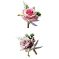 thumbnail image 1 of Ramillete De Flores De Seda Rosa Para Fiesta De Boda Romántica De 2 Piezas Macarena Ramillete para el ojal de boda, 1 of 3
