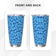 thumbnail image 3 of Cauagu Blue Maple Leaf Pattern 20oz Tumbler,Stainless Steel Vacuum Insulated Tumbler with Lid Insulated Coffee Mug Thermal Cup with Splash Proof Sliding Lid-Straw Two-piece Set, 3 of 8