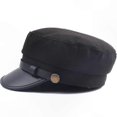 thumbnail image 3 of Classic Unisex Baker Boy Hat with Brim and Peak Military Style Beret Cap for Men and Women, 3 of 4