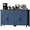 Blue, variant on Winkalon 63'' Kitchen Sideboard Buffet Cabinet, 4-Doors 3-Drawers Farmhouse Storage Cabinet with Adjustable Shelves, Grey