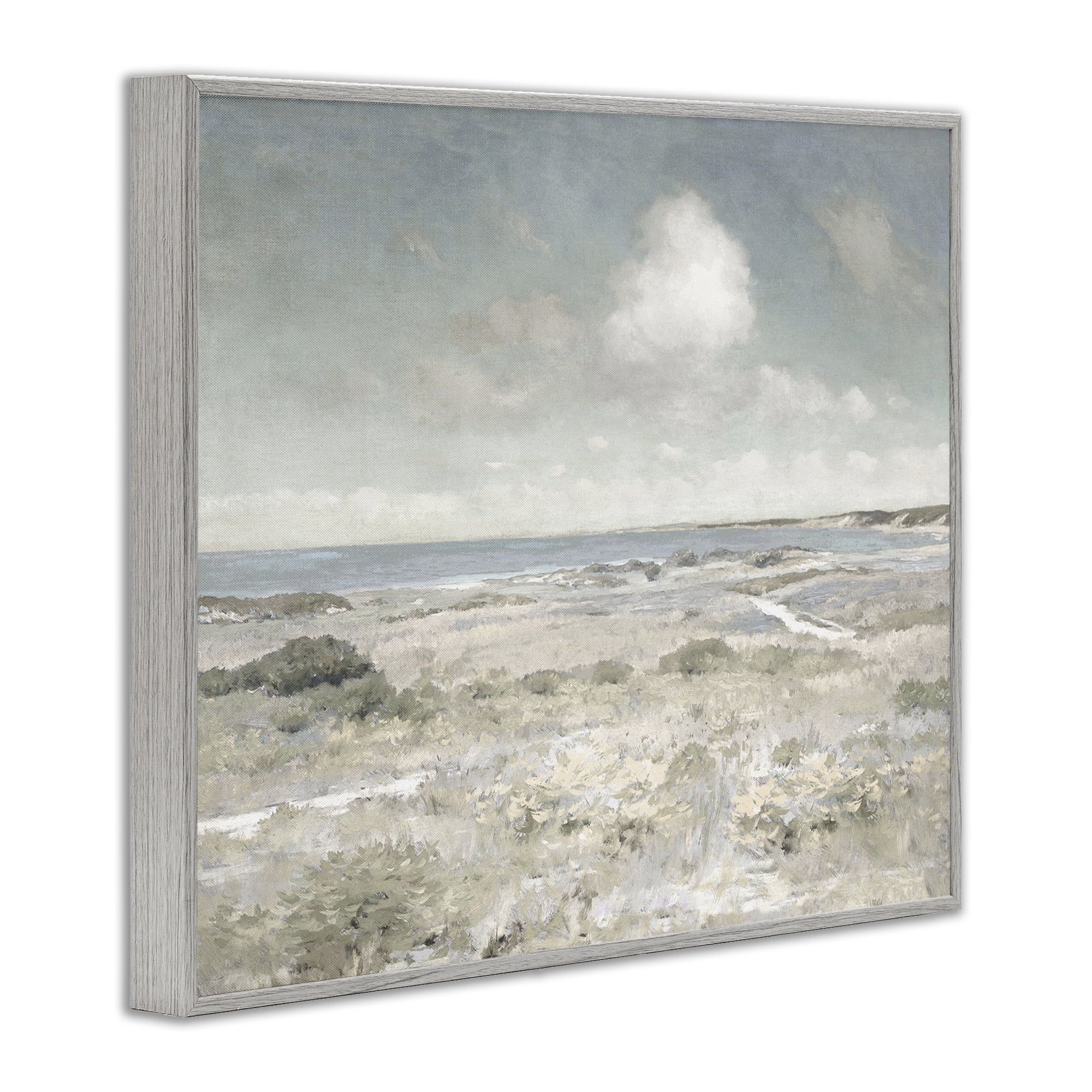 Stupell Industries By The Shore Neutrals Gray Framed Giclee Art, design by Christy McKee